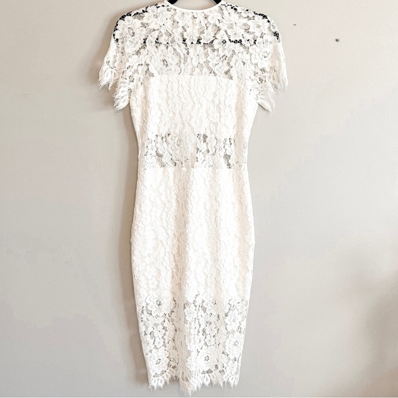 Alexis Leona Midi Dress, White Lace, Medium, short sleeves - Picture 4 of 12